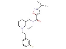N-ethyl-N-({1-[2-(3-fluorophenyl)ethyl]-3-piperidinyl}methyl)-3-isopropyl-5-isoxazolecarboxamide