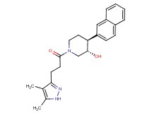 (3S*,4S*)-1-[3-(4,5-dimethyl-1H-pyrazol-3-yl)propanoyl]-4-(2-naphthyl)piperidin-3-ol