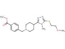 methyl 4-[(4-{5-[(2-methoxyethyl)thio]-4-methyl-4H-1,2,4-triazol-3-yl}-1-piperidinyl)methyl]benzoate