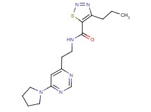 4-propyl-N-{2-[6-(1-pyrrolidinyl)-4-pyrimidinyl]ethyl}-1,2,3-thiadiazole-5-carboxamide