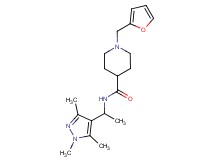 1-(2-furylmethyl)-N-[1-(1,3,5-trimethyl-1H-pyrazol-4-yl)ethyl]-4-piperidinecarboxamide
