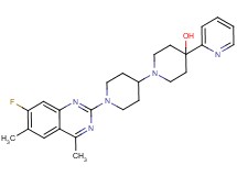 1'-(7-fluoro-4,6-dimethyl-2-quinazolinyl)-4-(2-pyridinyl)-1,4'-bipiperidin-4-ol