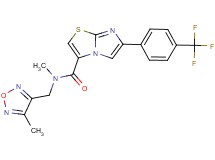 N-methyl-N-[(4-methyl-1,2,5-oxadiazol-3-yl)methyl]-6-[4-(trifluoromethyl)phenyl]imidazo[2,1-b][1,3]thiazole-3-carboxamide