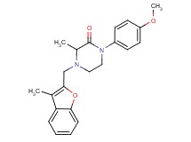 1-(4-methoxyphenyl)-3-methyl-4-[(3-methyl-1-benzofuran-2-yl)methyl]piperazin-2-one