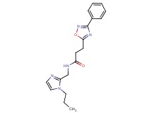 3-(3-phenyl-1,2,4-oxadiazol-5-yl)-N-[(1-propyl-1H-imidazol-2-yl)methyl]propanamide