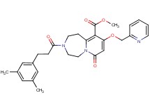 methyl 3-[3-(3,5-dimethylphenyl)propanoyl]-7-oxo-9-(2-pyridinylmethoxy)-1,2,3,4,5,7-hexahydropyrido[1,2-d][1,4]diazepine-10-carboxylate