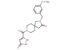 2-(3-methoxybenzyl)-8-[(5-oxo-2,5-dihydro-1H-pyrazol-3-yl)carbonyl]-2,8-diazaspiro[4.5]decan-3-one