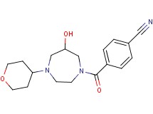 4-{[6-hydroxy-4-(tetrahydro-2H-pyran-4-yl)-1,4-diazepan-1-yl]carbonyl}benzonitrile