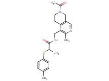 N-[(7-acetyl-3-methyl-5,6,7,8-tetrahydro-2,7-naphthyridin-4-yl)methyl]-2-[(4-methylphenyl)thio]propanamide