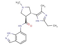 (3R*,4R*)-4-(2-ethyl-4-methyl-1H-imidazol-5-yl)-N-1H-indazol-7-yl-1-methylpyrrolidine-3-carboxamide