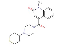 1-methyl-4-{[4-(tetrahydro-2H-thiopyran-4-yl)piperazin-1-yl]carbonyl}quinolin-2(1H)-one