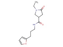1-ethyl-N-[3-(2-furyl)propyl]-5-oxo-3-pyrrolidinecarboxamide