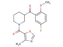 (5-fluoro-2-methoxyphenyl){1-[(4-methyl-1,3-oxazol-5-yl)carbonyl]-3-piperidinyl}methanone