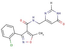 3-(2-chlorophenyl)-5-methyl-N-[(6-oxo-1,6-dihydropyrimidin-4-yl)methyl]isoxazole-4-carboxamide