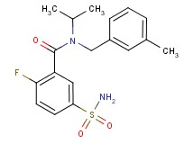 5-(aminosulfonyl)-2-fluoro-N-isopropyl-N-(3-methylbenzyl)benzamide