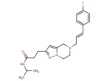 3-{5-[(2E)-3-(4-fluorophenyl)-2-propen-1-yl]-4,5,6,7-tetrahydropyrazolo[1,5-a]pyrazin-2-yl}-N-isopropylpropanamide
