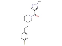 3-[2-(4-fluorophenyl)ethyl]-1-[(1-methyl-1H-pyrazol-4-yl)carbonyl]piperidine