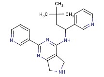 N-[3,3-dimethyl-1-(3-pyridinyl)butyl]-2-(3-pyridinyl)-6,7-dihydro-5H-pyrrolo[3,4-d]pyrimidin-4-amine