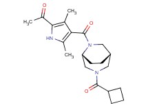 1-(4-{[(1S*,5R*)-3-(cyclobutylcarbonyl)-3,6-diazabicyclo[3.2.2]non-6-yl]carbonyl}-3,5-dimethyl-1H-pyrrol-2-yl)ethanone