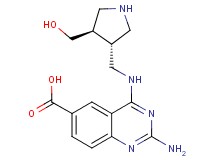 2-amino-4-({[(3R*,4R*)-4-(hydroxymethyl)pyrrolidin-3-yl]methyl}amino)quinazoline-6-carboxylic acid