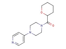 1-pyridin-4-yl-4-(tetrahydro-2H-pyran-2-ylcarbonyl)piperazine