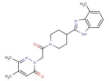 5,6-dimethyl-2-{2-[4-(4-methyl-1H-benzimidazol-2-yl)-1-piperidinyl]-2-oxoethyl}-3(2H)-pyridazinone