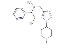 N-methyl-N-[(1-piperidin-4-yl-1H-1,2,3-triazol-4-yl)methyl]-1-pyridin-3-ylpropan-1-amine