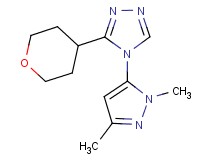4-(1,3-dimethyl-1H-pyrazol-5-yl)-3-(tetrahydro-2H-pyran-4-yl)-4H-1,2,4-triazole