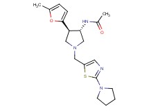 N-((3S*,4R*)-4-(5-methyl-2-furyl)-1-{[2-(1-pyrrolidinyl)-1,3-thiazol-5-yl]methyl}-3-pyrrolidinyl)acetamide