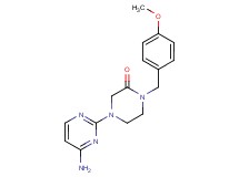 4-(4-amino-2-pyrimidinyl)-1-(4-methoxybenzyl)-2-piperazinone