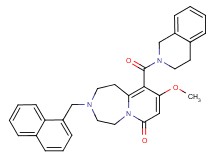 10-(3,4-dihydro-2(1H)-isoquinolinylcarbonyl)-9-methoxy-3-(1-naphthylmethyl)-2,3,4,5-tetrahydropyrido[1,2-d][1,4]diazepin-7(1H)-one