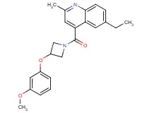 6-ethyl-4-{[3-(3-methoxyphenoxy)-1-azetidinyl]carbonyl}-2-methylquinoline