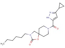 8-[(3-cyclopropyl-1H-pyrazol-5-yl)carbonyl]-3-hexyl-1-oxa-3,8-diazaspiro[4.5]decan-2-one