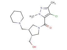 [(3R*,4R*)-1-[(4-chloro-1,3-dimethyl-1H-pyrazol-5-yl)carbonyl]-4-(piperidin-1-ylmethyl)pyrrolidin-3-yl]methanol