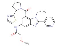 N-(1-ethyl-2-(3-pyridinyl)-7-{[2-(1,3-thiazol-2-yl)-1-pyrrolidinyl]carbonyl}-1H-benzimidazol-5-yl)-2-methoxyacetamide