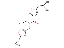 N-[(5-cyclopropyl-1,2,4-oxadiazol-3-yl)methyl]-N-ethyl-5-isobutyl-3-isoxazolecarboxamide