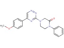 4-[5-(4-methoxyphenyl)-1,2,4-triazin-3-yl]-1-phenyl-2-piperazinone