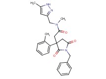 2-[1-benzyl-3-(2-methylphenyl)-2,5-dioxo-3-pyrrolidinyl]-N-methyl-N-[(5-methyl-1H-pyrazol-3-yl)methyl]acetamide