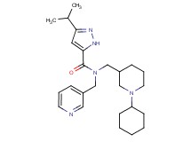 N-[(1-cyclohexyl-3-piperidinyl)methyl]-3-isopropyl-N-(3-pyridinylmethyl)-1H-pyrazole-5-carboxamide