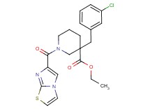 ethyl 3-(3-chlorobenzyl)-1-(imidazo[2,1-b][1,3]thiazol-6-ylcarbonyl)-3-piperidinecarboxylate