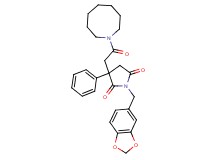 3-[2-(1-azocanyl)-2-oxoethyl]-1-(1,3-benzodioxol-5-ylmethyl)-3-phenyl-2,5-pyrrolidinedione