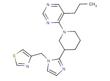 5-propyl-4-{3-[1-(1,3-thiazol-4-ylmethyl)-1H-imidazol-2-yl]-1-piperidinyl}pyrimidine