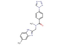 N-methyl-N-[(5-methyl-1H-benzimidazol-2-yl)methyl]-4-(1H-tetrazol-1-yl)benzamide