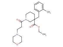 ethyl 3-(2-methylbenzyl)-1-[3-(4-morpholinyl)propanoyl]-3-piperidinecarboxylate