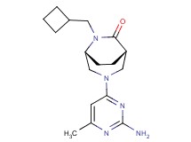 (1S*,5R*)-3-(2-amino-6-methyl-4-pyrimidinyl)-6-(cyclobutylmethyl)-3,6-diazabicyclo[3.2.2]nonan-7-one