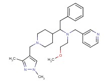 (1-{1-[(1,3-dimethyl-1H-pyrazol-4-yl)methyl]-4-piperidinyl}-2-phenylethyl)(2-methoxyethyl)(3-pyridinylmethyl)amine