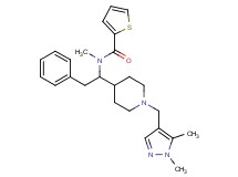 N-(1-{1-[(1,5-dimethyl-1H-pyrazol-4-yl)methyl]-4-piperidinyl}-2-phenylethyl)-N-methyl-2-thiophenecarboxamide
