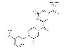 (4S)-4-(acetylamino)-5-[4-(3-methoxyphenyl)-3-oxo-1-piperazinyl]-5-oxopentanamide