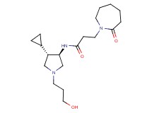 N-[rel-(3R,4S)-4-cyclopropyl-1-(3-hydroxypropyl)-3-pyrrolidinyl]-3-(2-oxo-1-azepanyl)propanamide hydrochloride