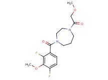 1-(2,4-difluoro-3-methoxybenzoyl)-4-(methoxyacetyl)-1,4-diazepane